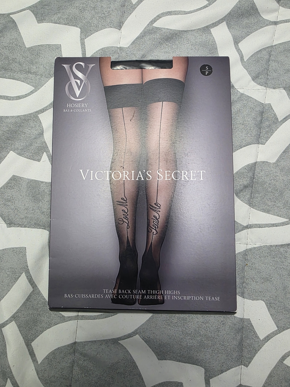 Victoria's Secret Black Sheer Thigh Highs with Back Seam
